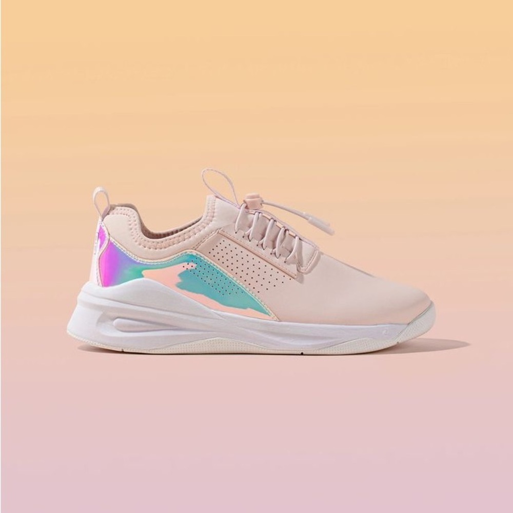 Clove pink & iridescent nursing shoes sneakers unisex sizing